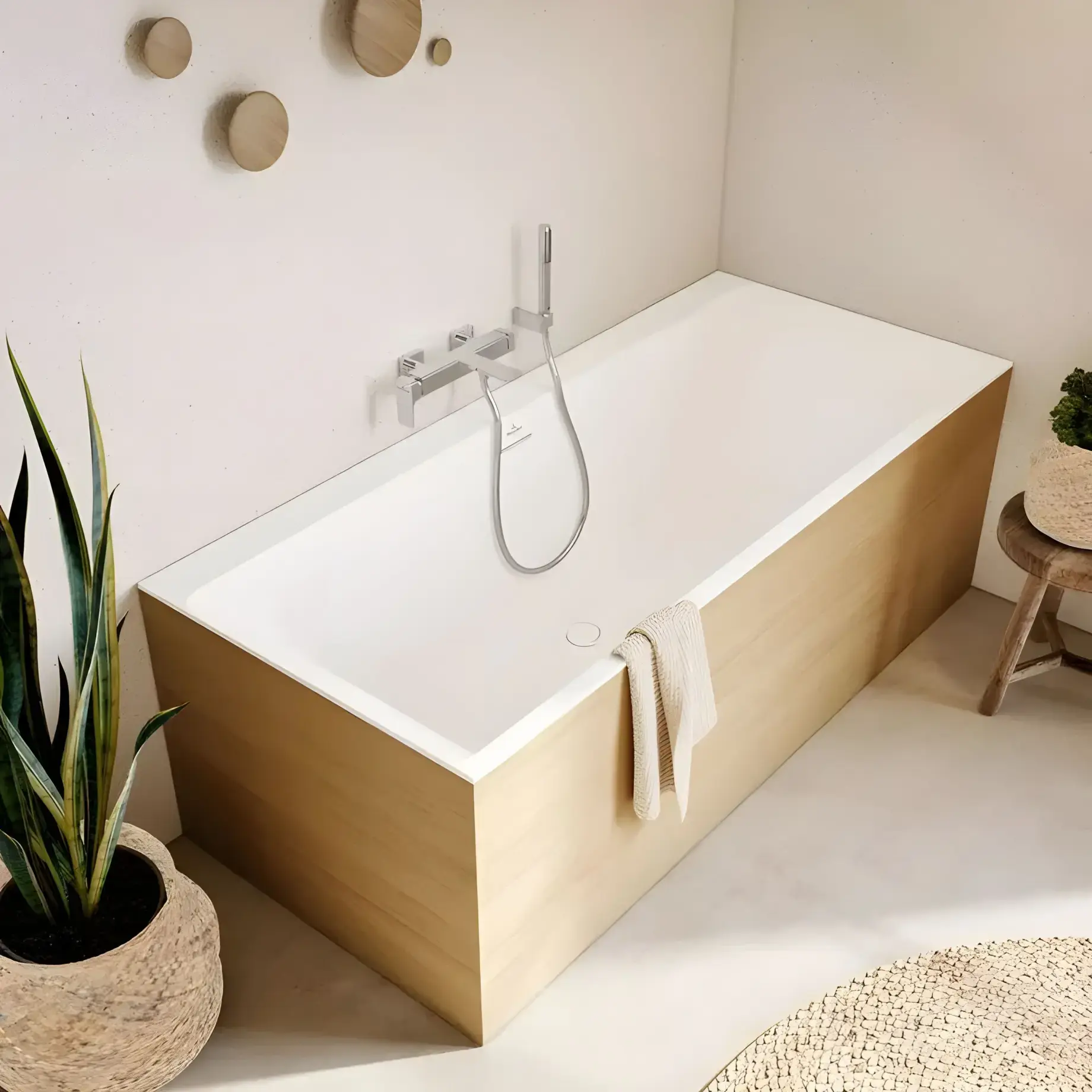 Ванна Subway 3.0 Villeroy & Boch UBQ180SBW2DV-RW Stone White 180 х 80 см — бічний ракурс