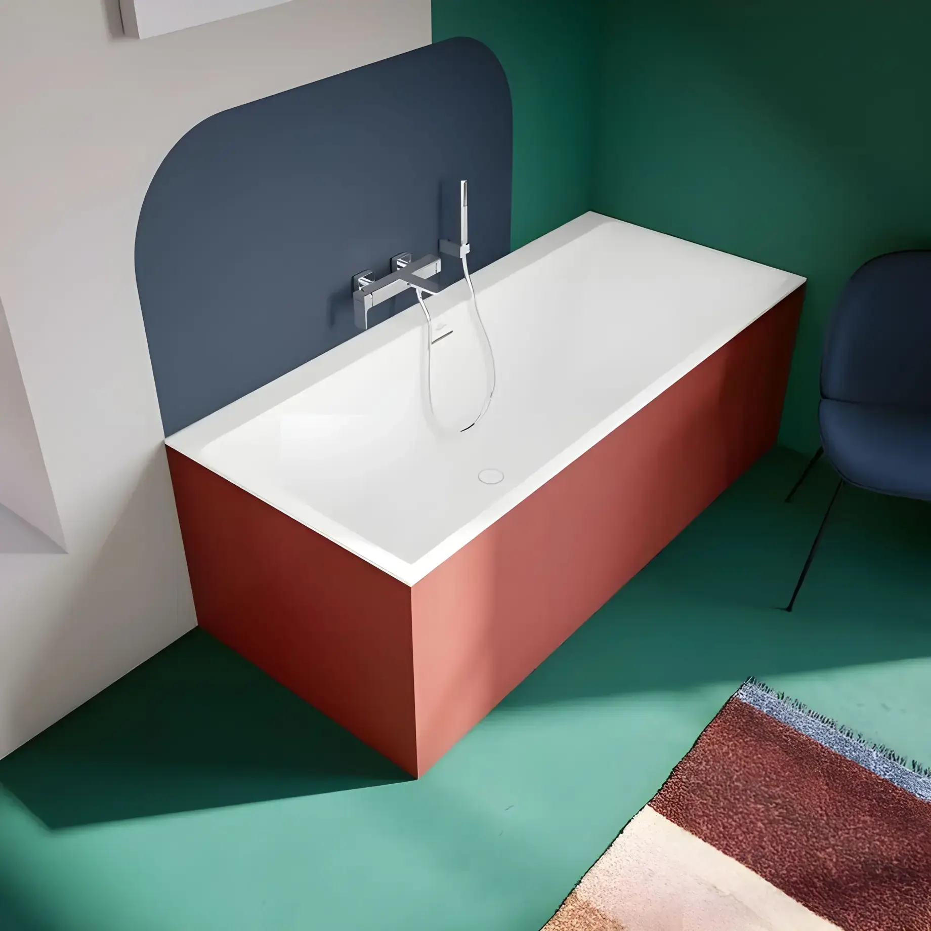 Ванна Subway 3.0 Villeroy & Boch UBQ180SBW2TDV-01 Alpine White 180 х 80 см — вид спереду
