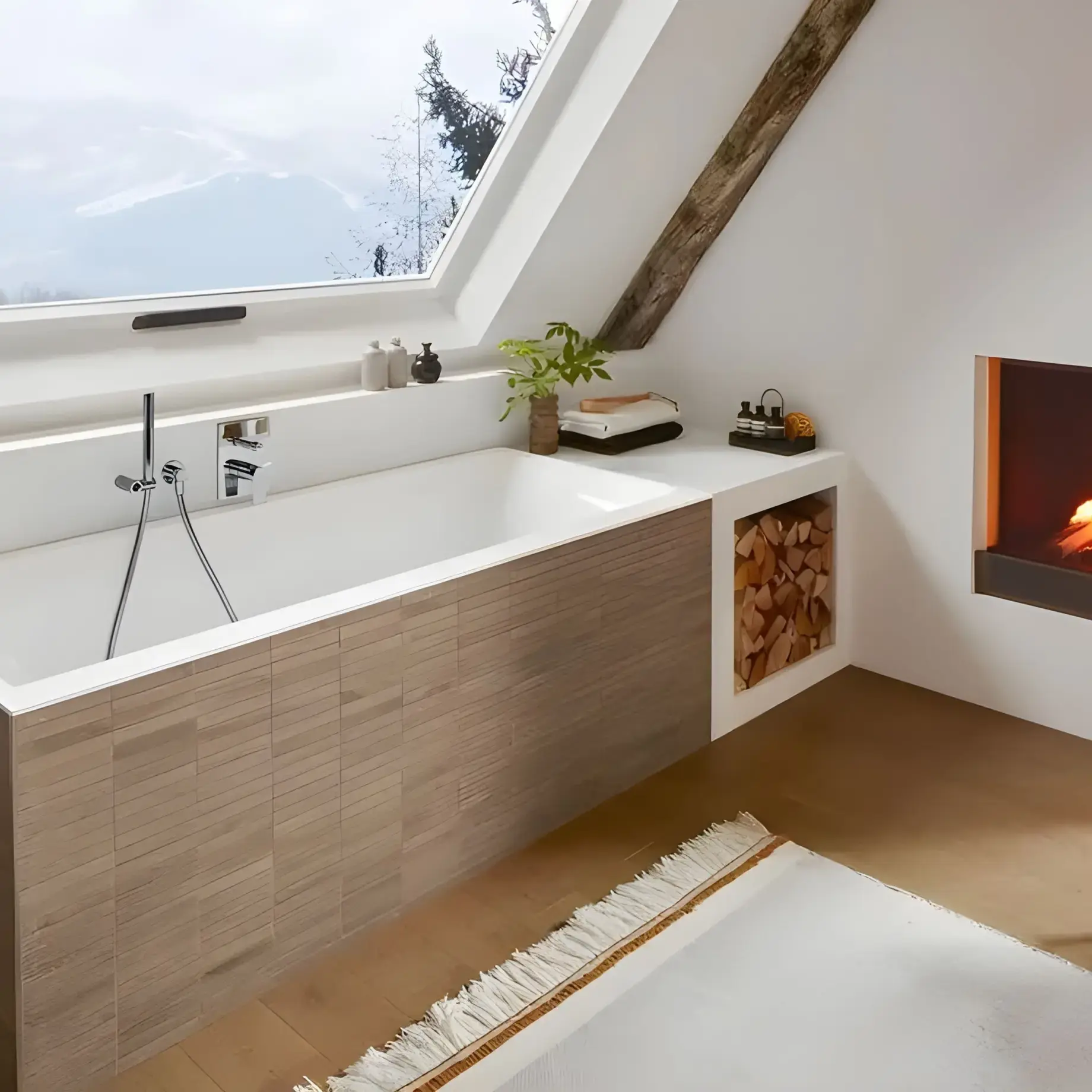 Ванна Subway 3.0 Villeroy & Boch UBQ180SBW2TDV-01 Alpine White 180 х 80 см — в інтерʼєрі ванної кімнати