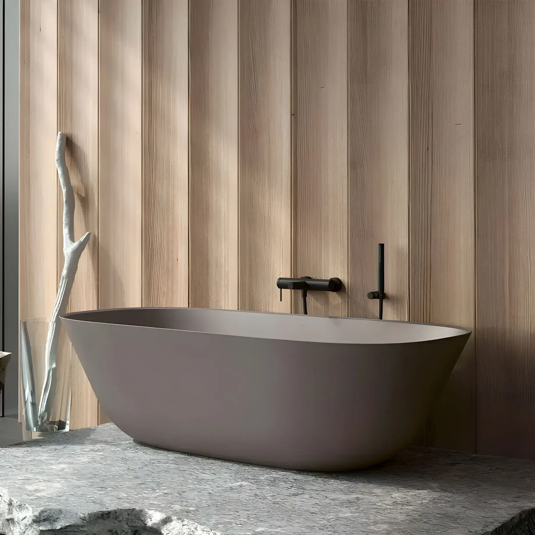 Ванна Theano Villeroy & Boch UBQ155ANH7F200V-3S Grey — вид спереду