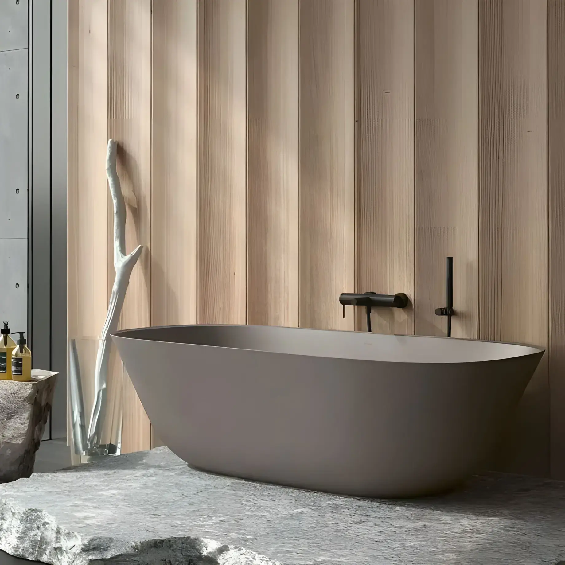 Ванна Theano Villeroy & Boch UBQ155ANH7F200V-3S Grey — бічний ракурс