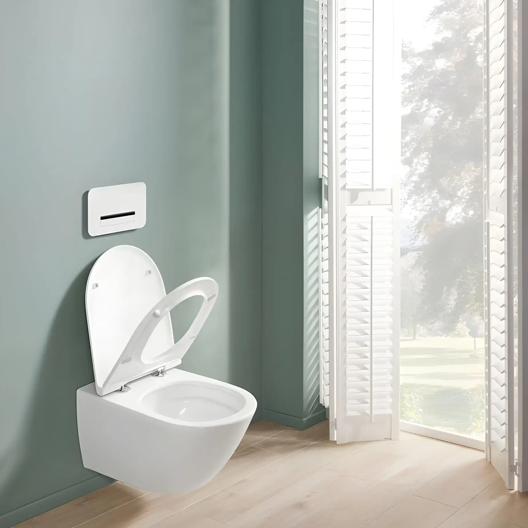 Унітаз Universo TwistFlush Villeroy & Boch 4670T9R1 — деталь крупним планом