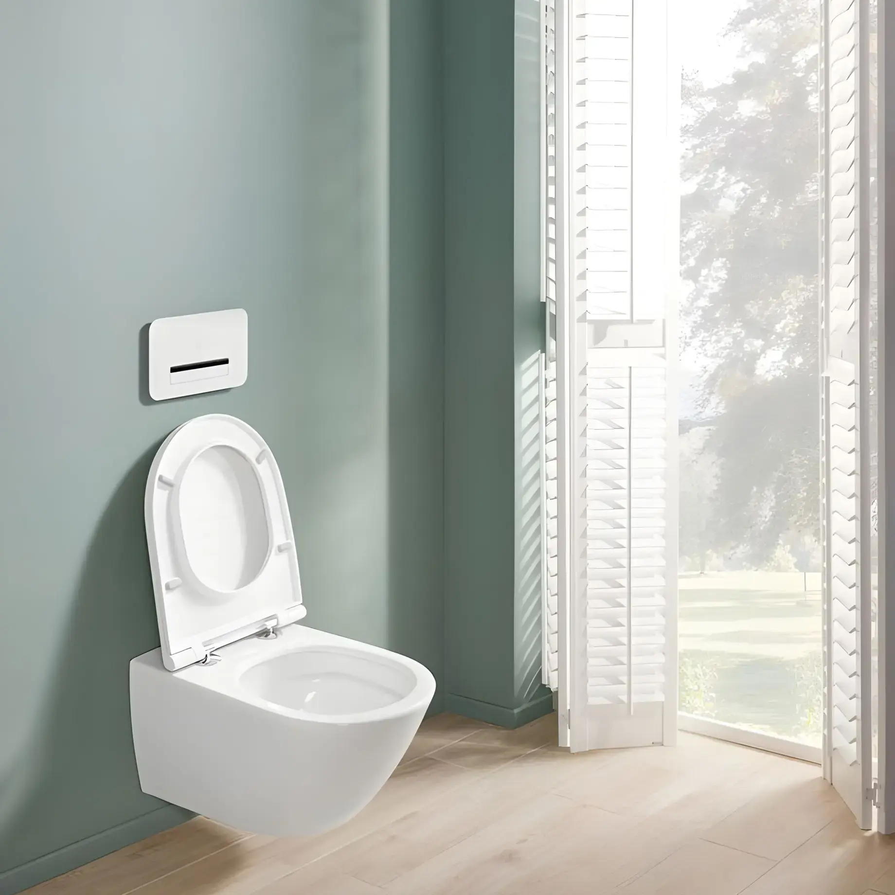 Унітаз Universo TwistFlush Villeroy & Boch 4670T9R1 — в інтерʼєрі ванної кімнати
