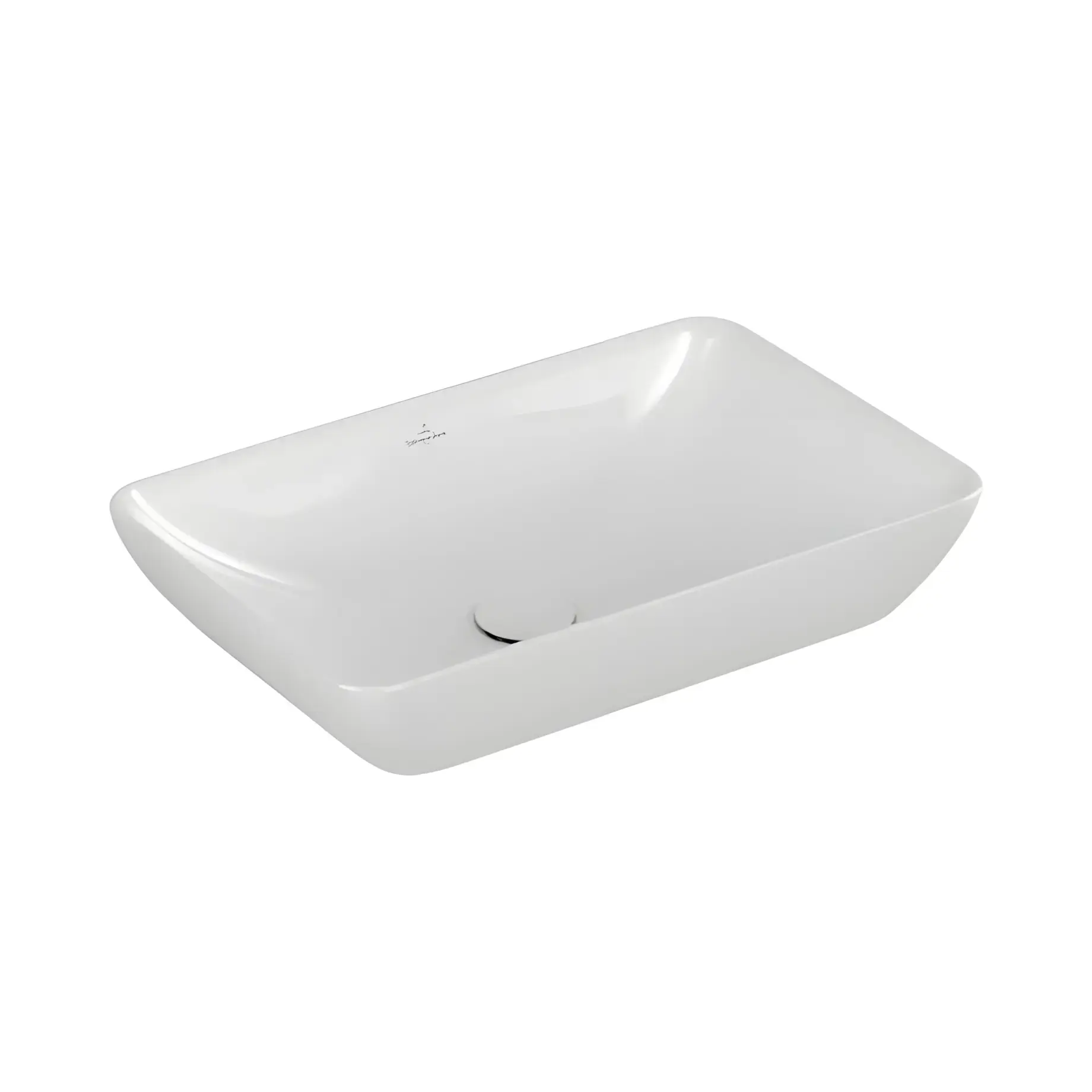 Умивальник Venticello Villeroy & Boch 41135501 Alpine White 55 x 36 см — вид на білому тлі