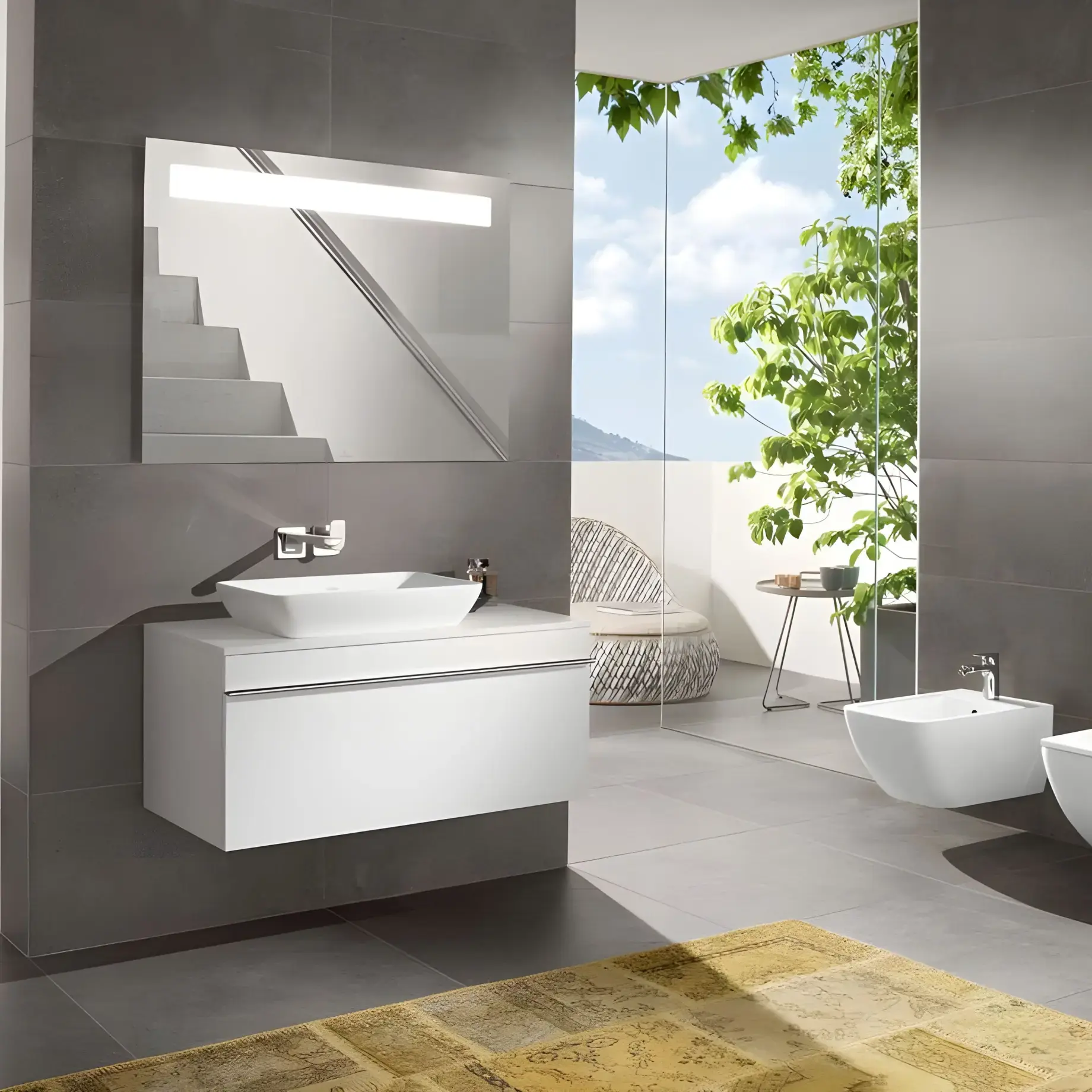 Умивальник Venticello Villeroy & Boch 41135501 Alpine White — бічний ракурс