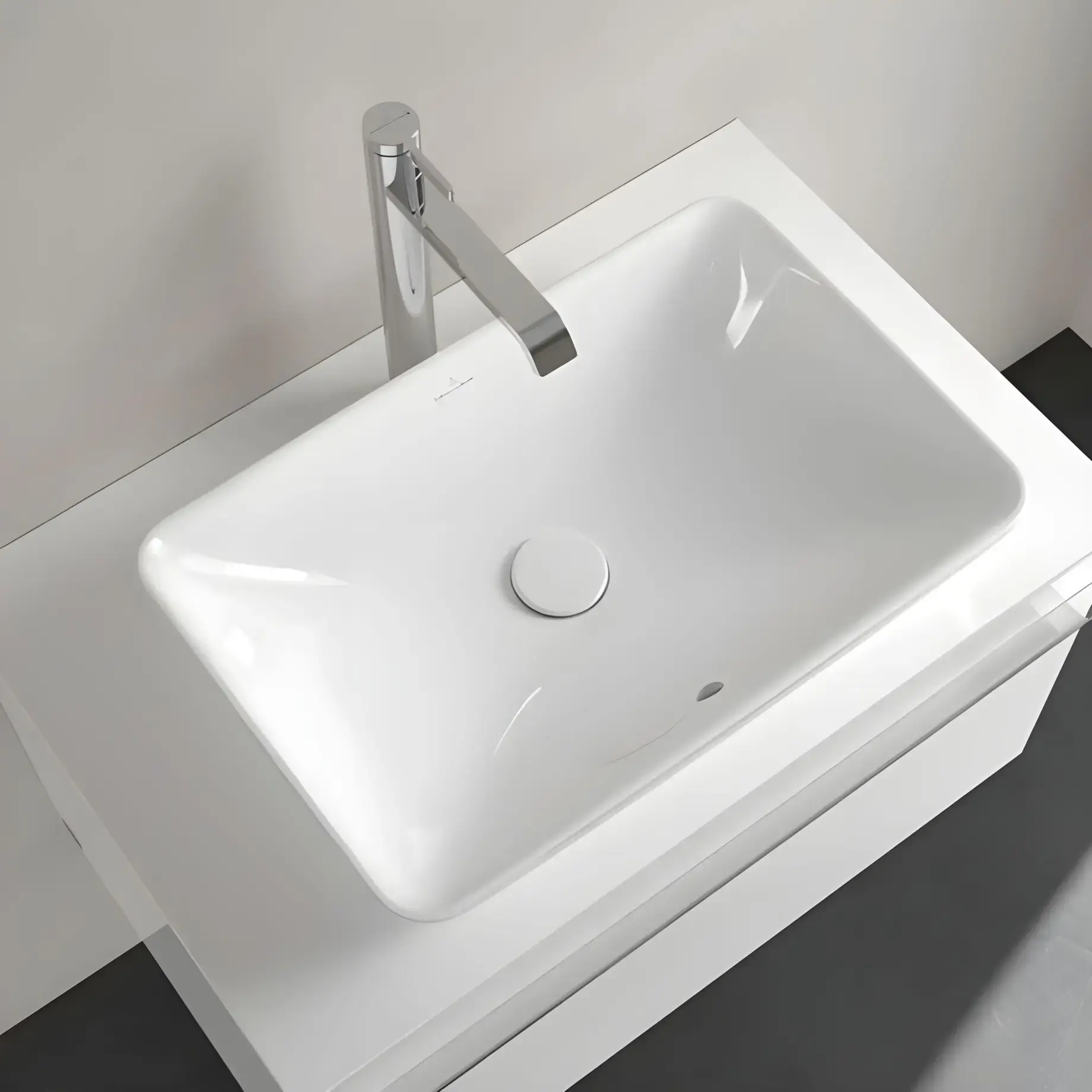 Умивальник Venticello Villeroy & Boch 41135501 Alpine White — вид згори