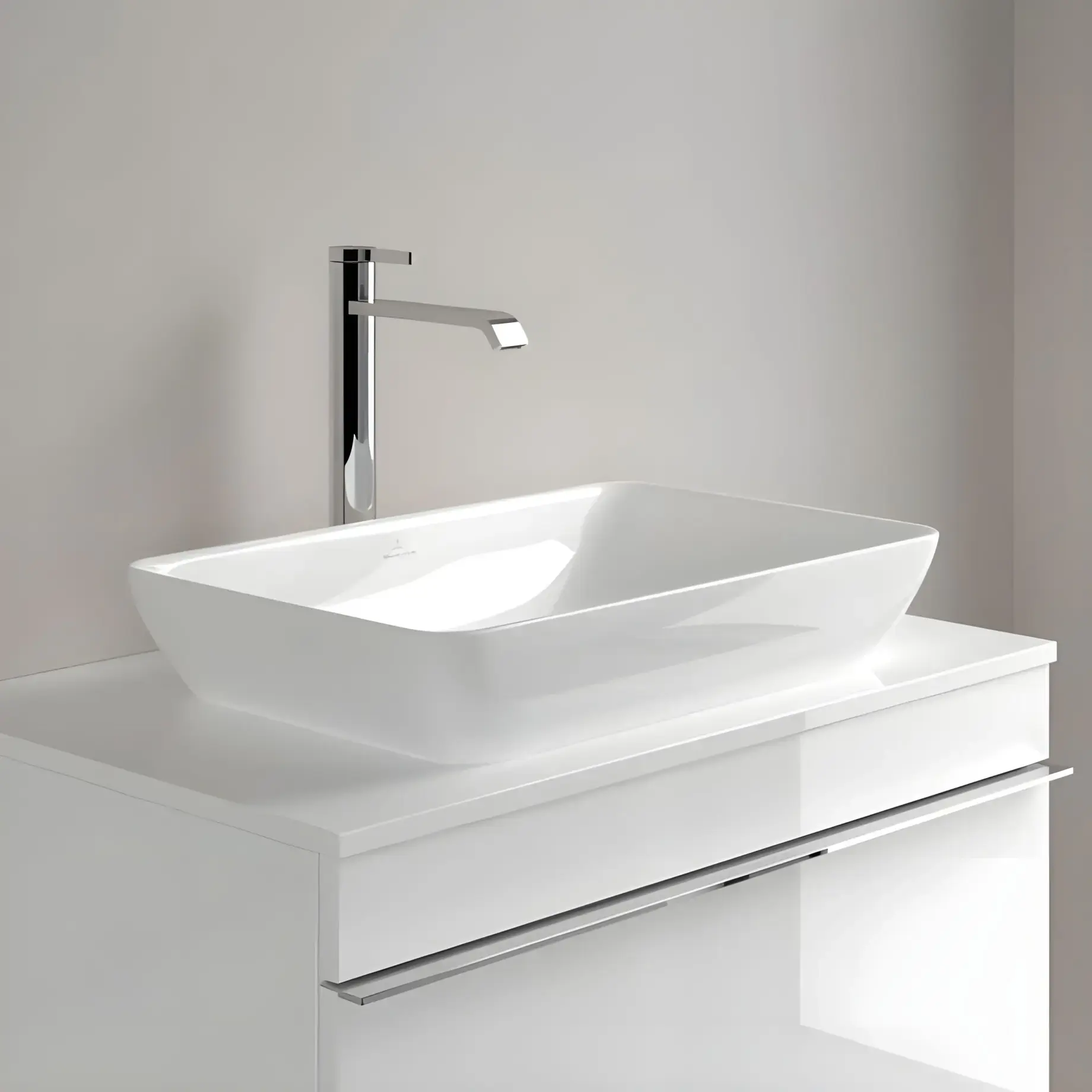 Умивальник Venticello Villeroy & Boch 411355R1 Alpine White CeramicPlus — ракурс 3/4