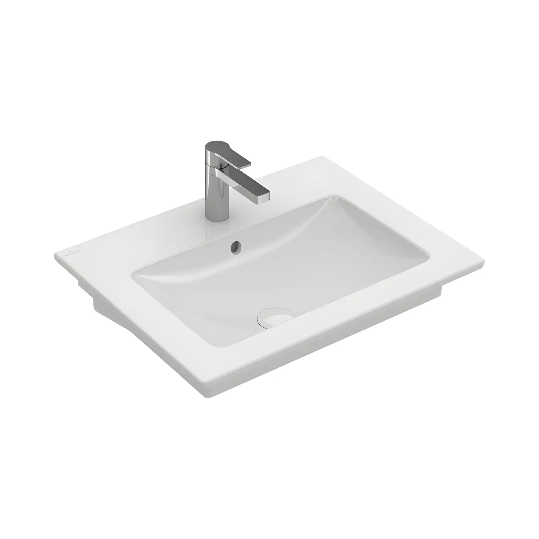 Умивальник Venticello Villeroy & Boch 41246501 Alpine White 60.5 х 50 см — вид на білому тлі
