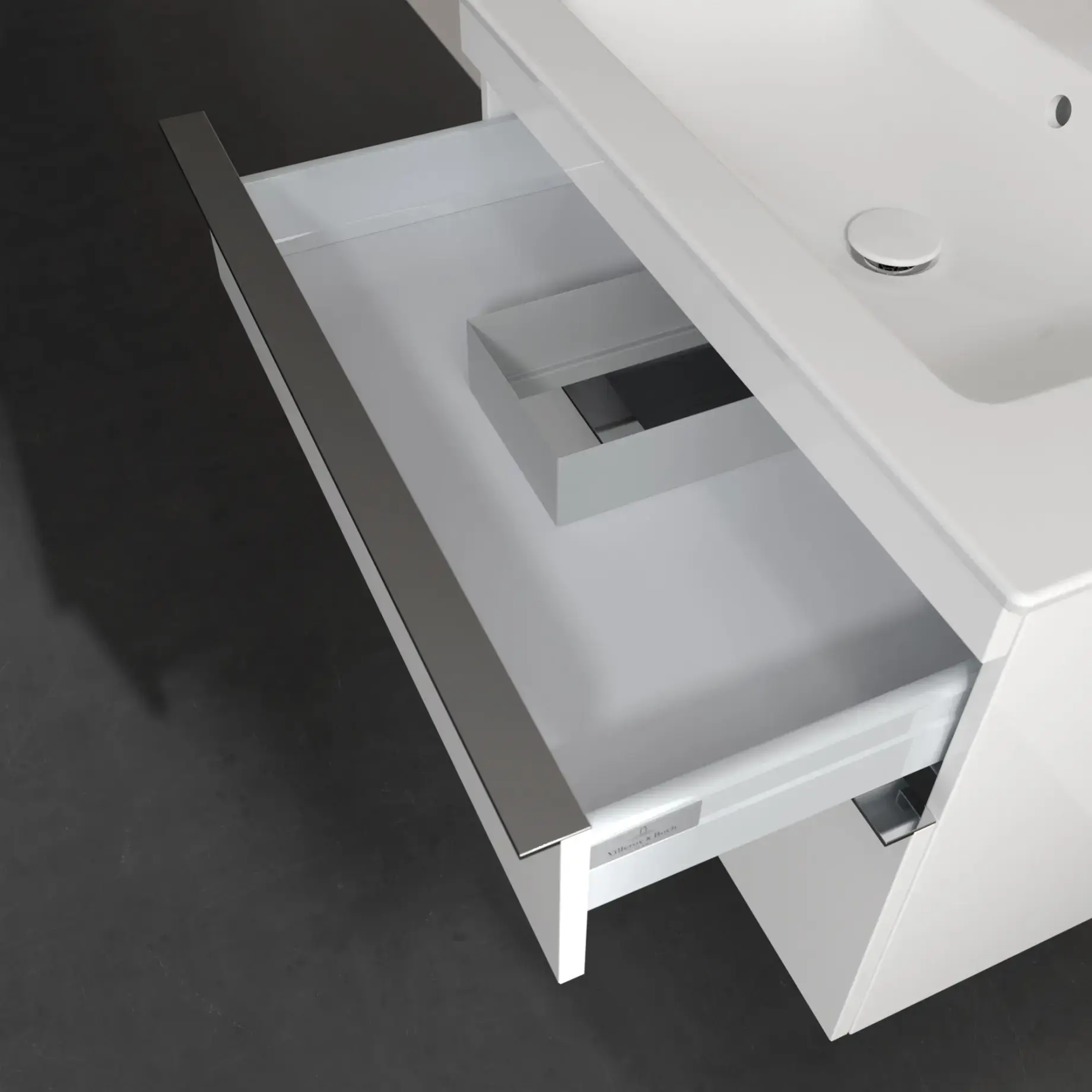 Тумба під умивальник Venticello Виробник A92501DH Glossy White 75.3 x 59 x 50.2 см — ракурс 3/4