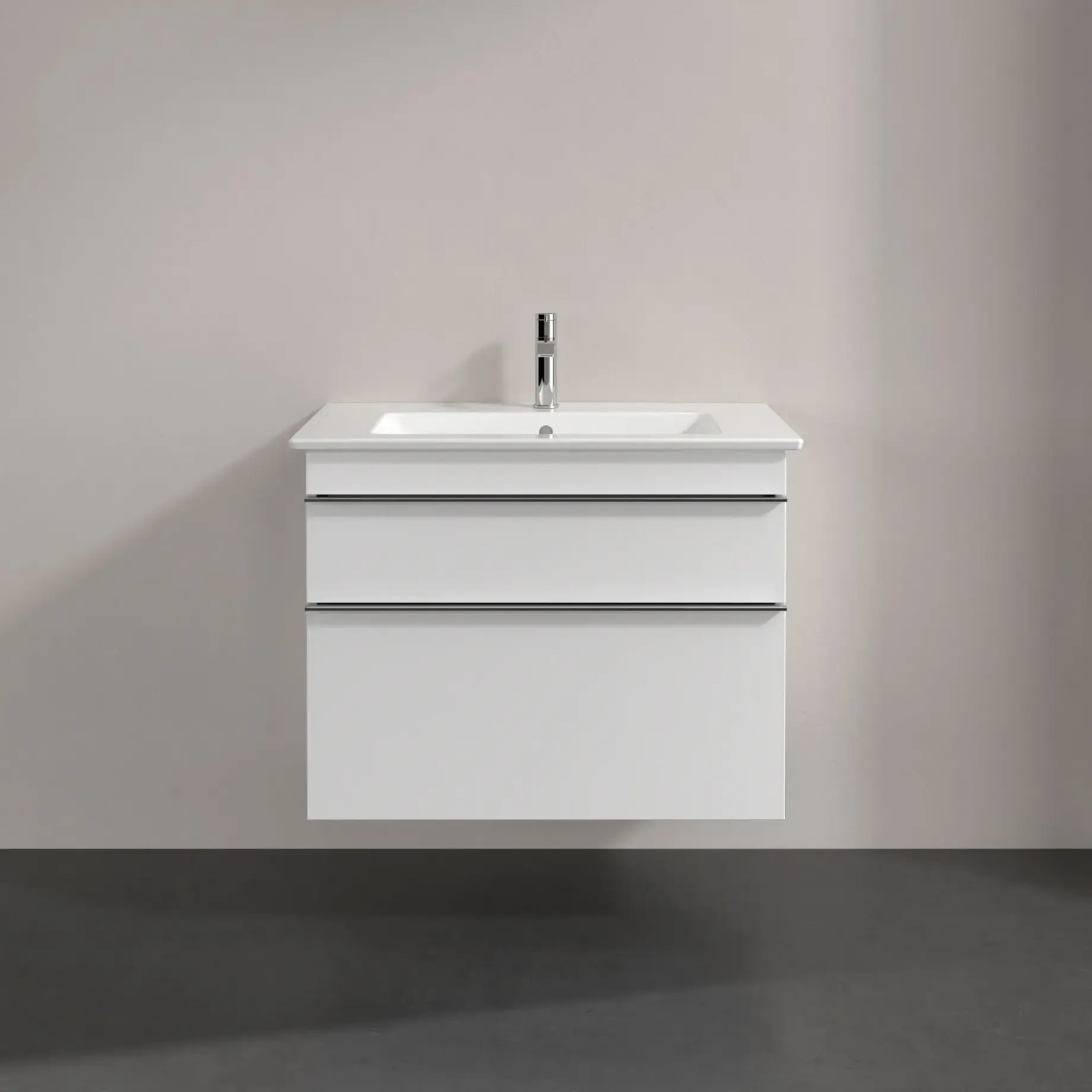 Тумба під умивальник Venticello Виробник A92501DH Glossy White 75.3 x 59 x 50.2 см — бічний ракурс