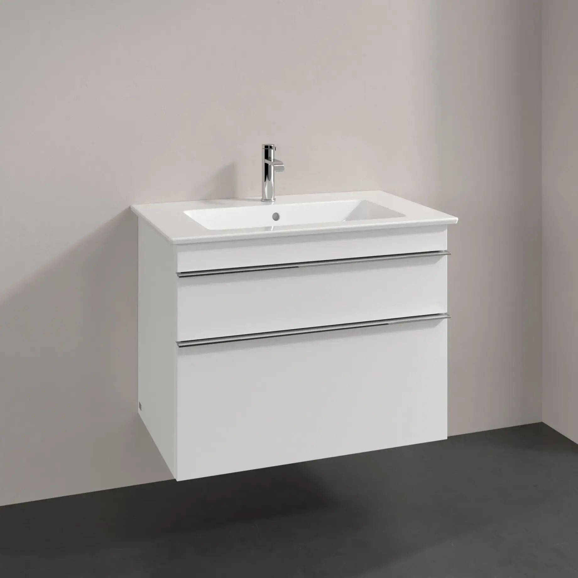 Тумба під умивальник Venticello Виробник A92501DH Glossy White 75.3 x 59 x 50.2 см — вид спереду