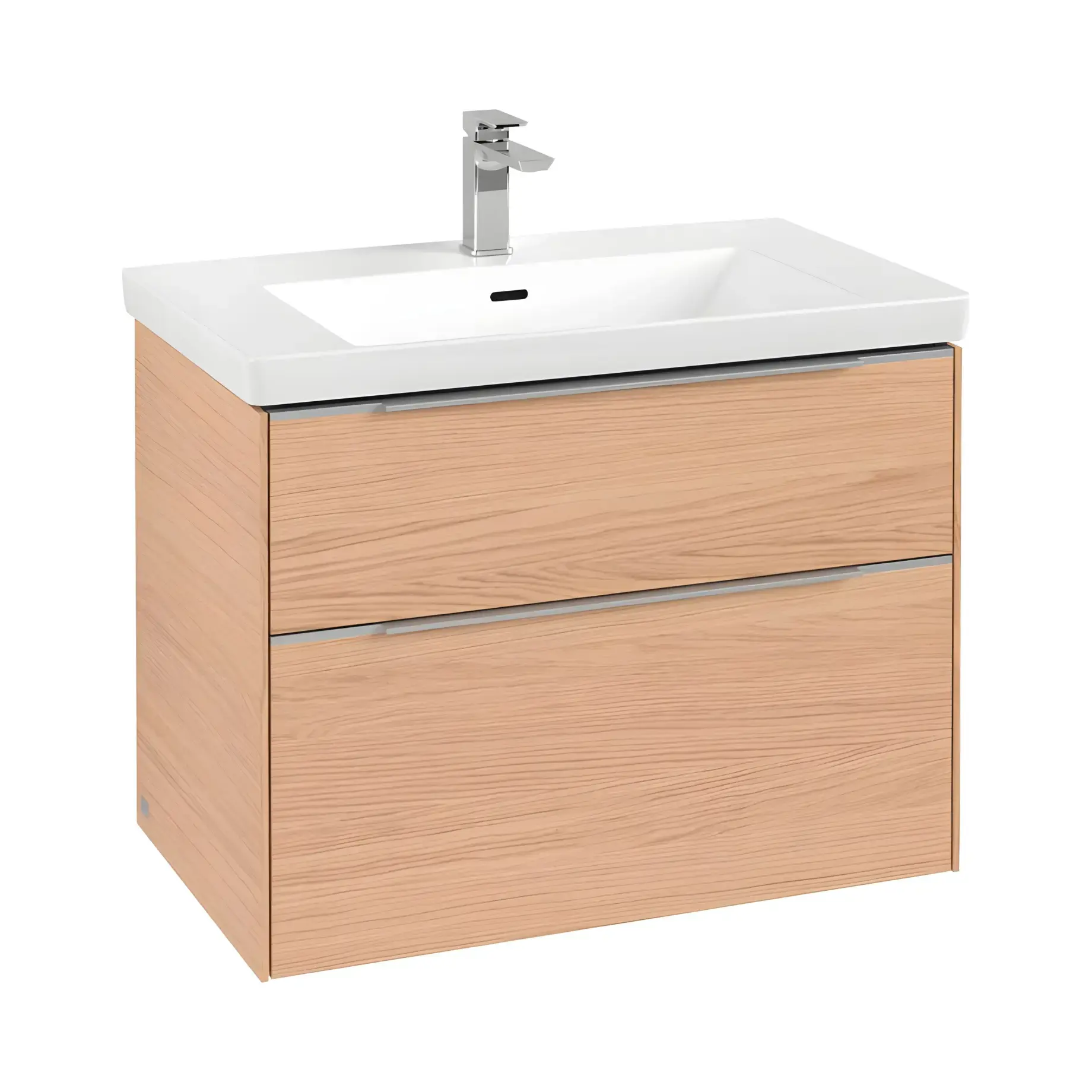 Тумба з умивальником Venticello Villeroy & Boch C57400VJ + 4A708001 Nordic Oak 80 х 50 х 60 см — вид на білому тлі