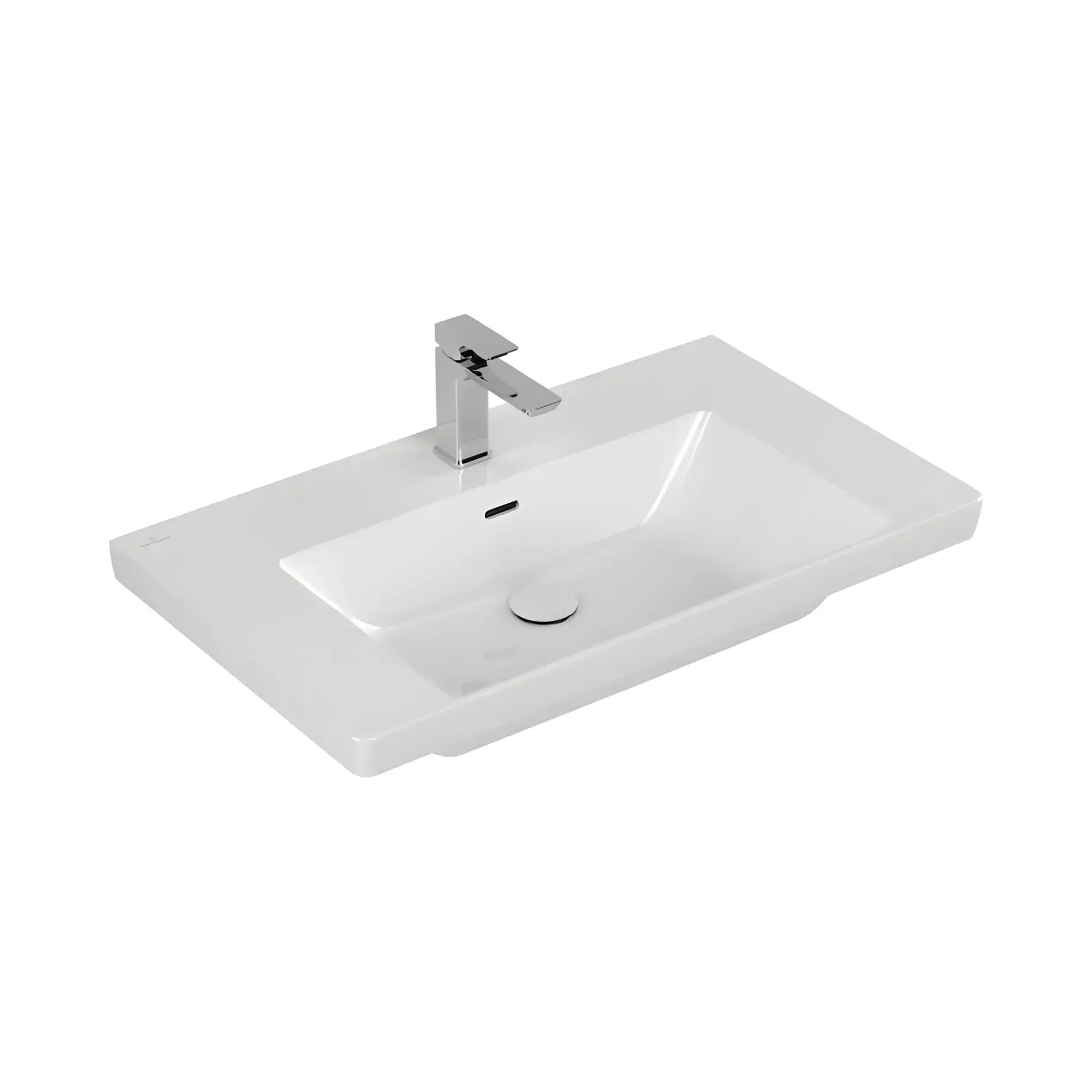 Тумба з умивальником Venticello Villeroy & Boch C57400VJ + 4A708001 — у встановленому вигляді