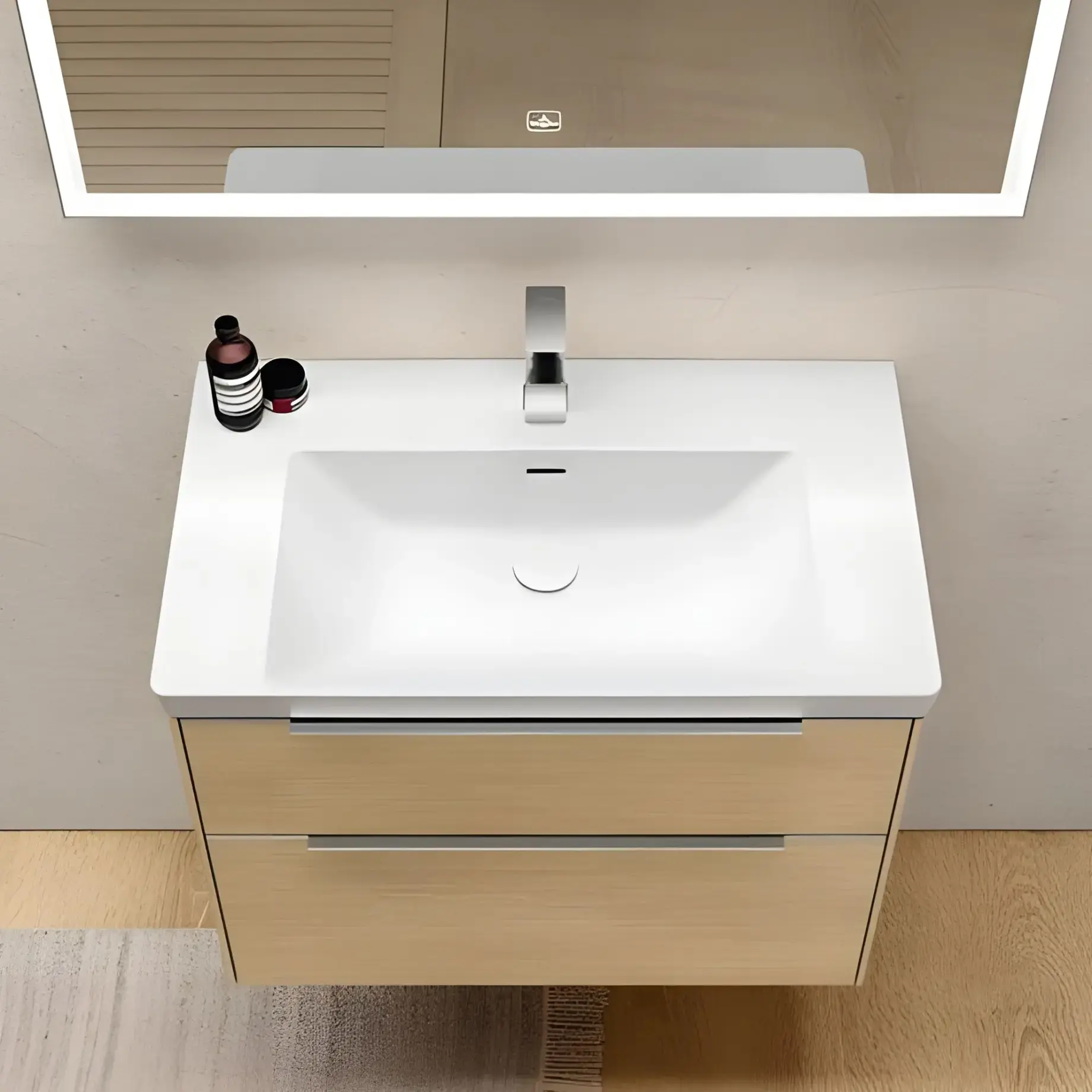 Тумба з умивальником Venticello Villeroy & Boch C57400VJ + 4A708001 — вид спереду