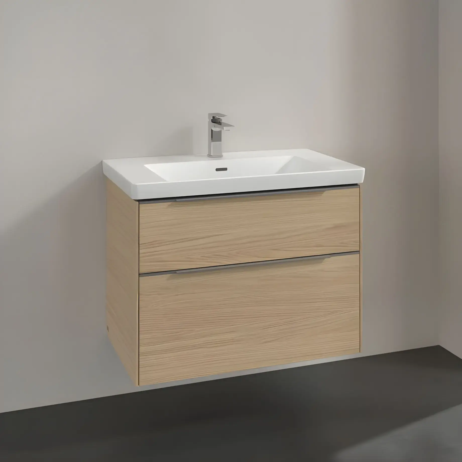 Тумба з умивальником Venticello Villeroy & Boch C57400VJ + 4A708001 — бічний ракурс