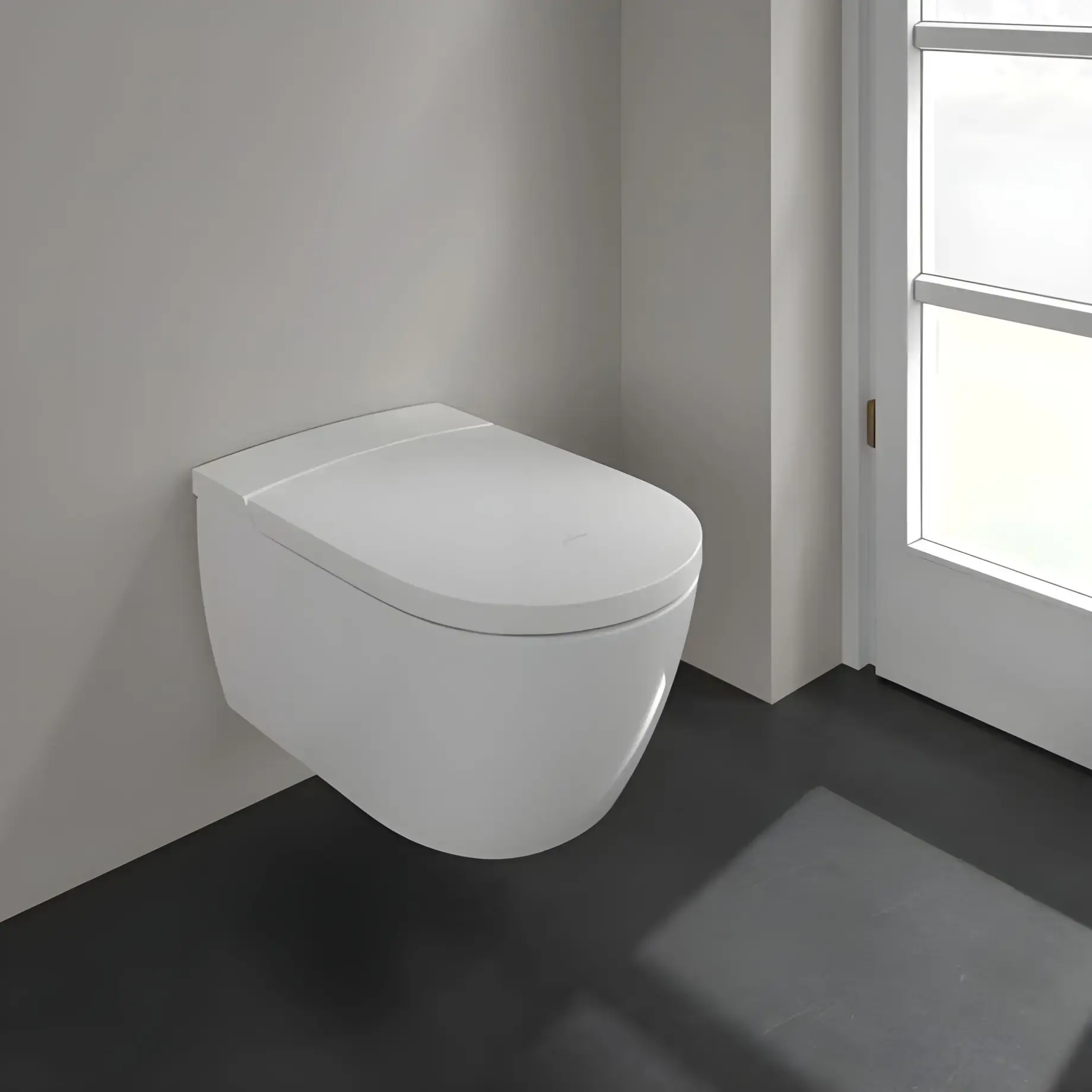 Унитаз ViClean-I 100 Villeroy & Boch V0E100R1 — деталь крупным планом