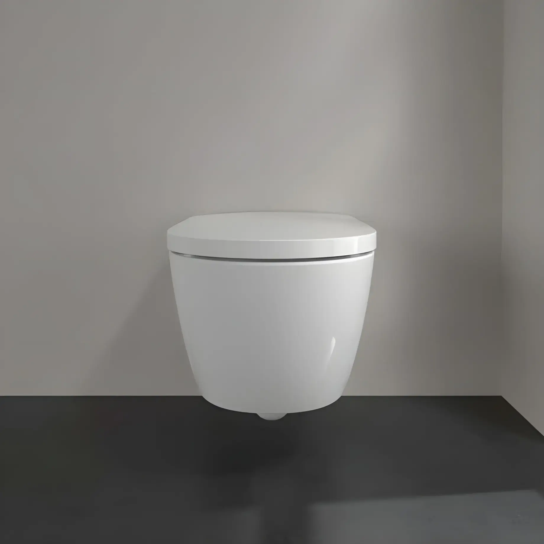 Унитаз ViClean-I 100 Villeroy & Boch V0E100R1 — в интерьере ванной комнаты