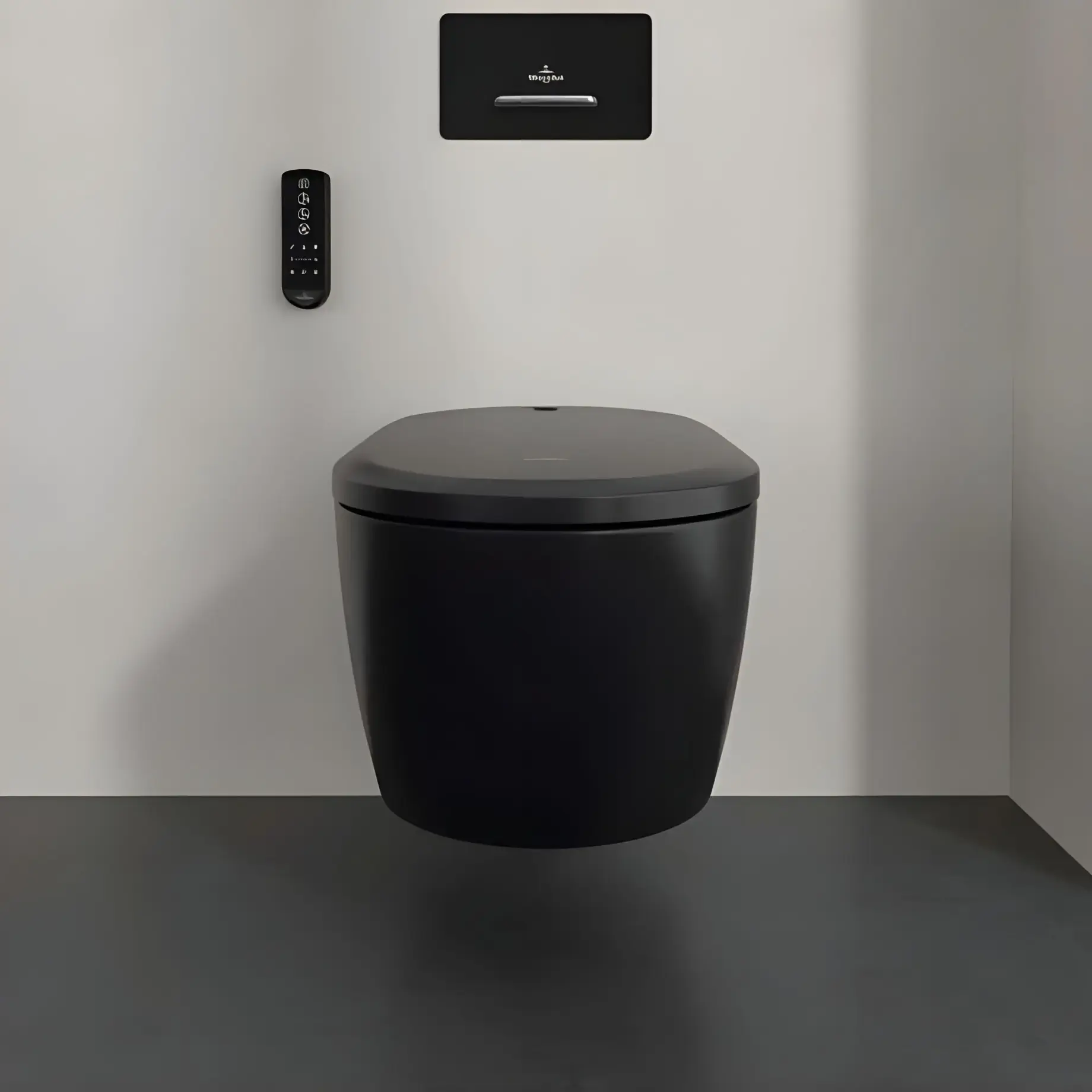 Унітаз ViClean-I 200 Villeroy & Boch V0E200R7 Pure Black CeramicPlus — ракурс 3/4
