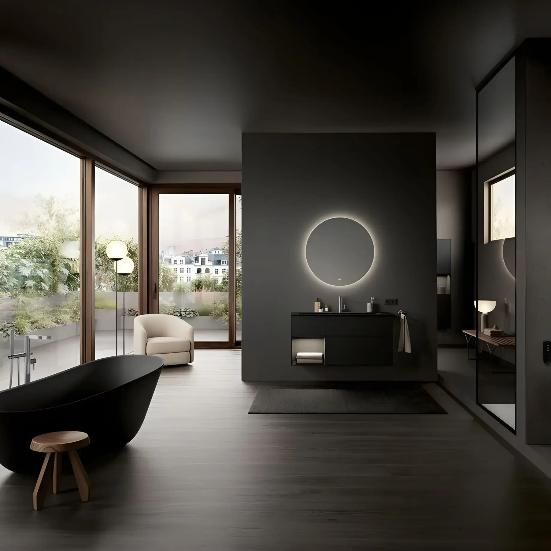 Унітаз ViClean Supreo Select Villeroy & Boch V16EN3R7 Pure Black CeramicPlus — бічний ракурс