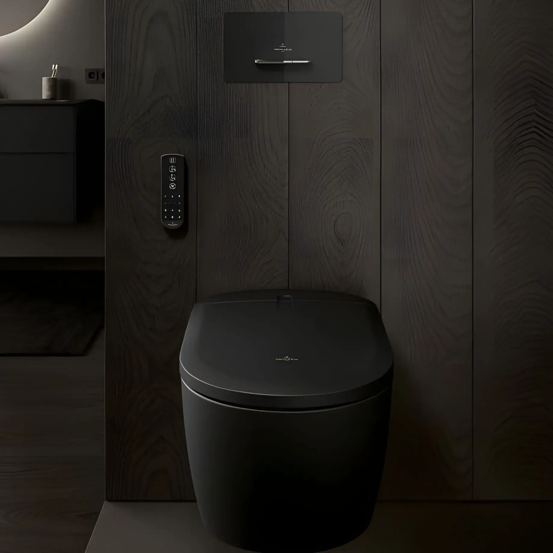Унітаз ViClean Supreo Select Villeroy & Boch V16EN3R7 Pure Black CeramicPlus — вид згори