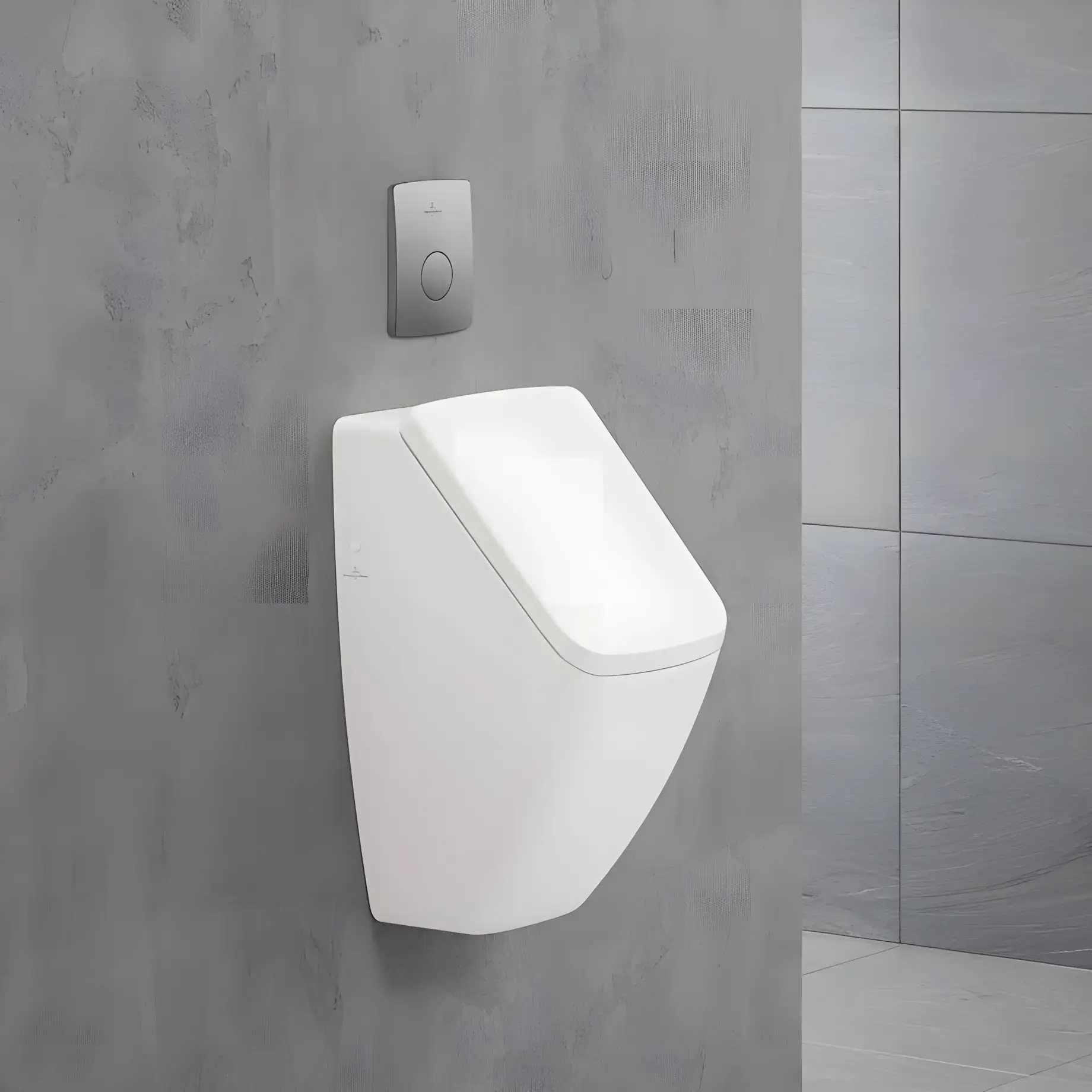 Змивна клавіша для пісуара ViConnect 100SU Villeroy & Boch 92194469 Matt Chrome — вид спереду