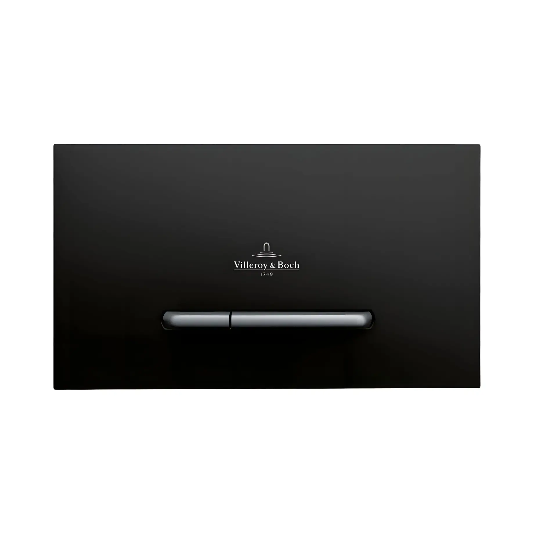 Змивна клавіша ViConnect 300S Villeroy & Boch 922169AN Black Matt 25.3 x 14.5 x 2 см — вид на білому тлі
