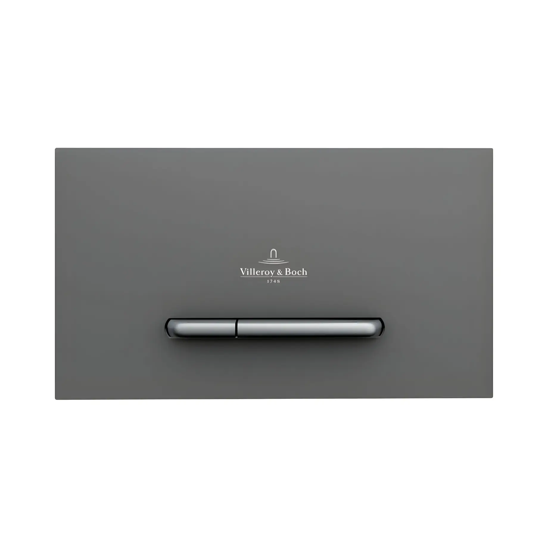 Змивна клавіша ViConnect 300S Villeroy & Boch 922169D8 Anthracite Matt 25.3 x 14.5 x 2 см — вид на білому тлі