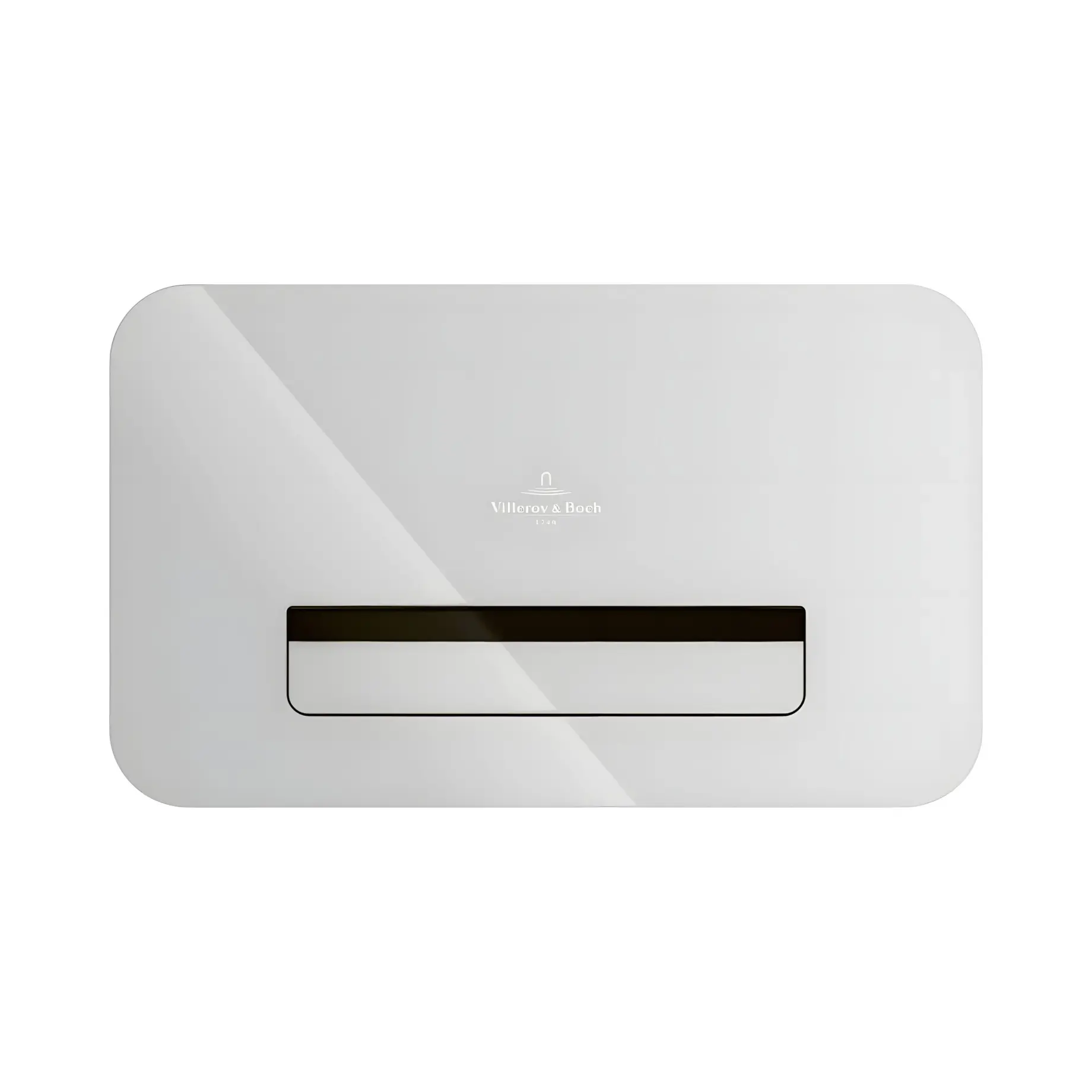 Змивна клавіша ViConnect 200G ProActive+ Villeroy & Boch 922311RE Glass Glossy White 26.9 x 16.1 x 1.3 см — вид на білому тлі