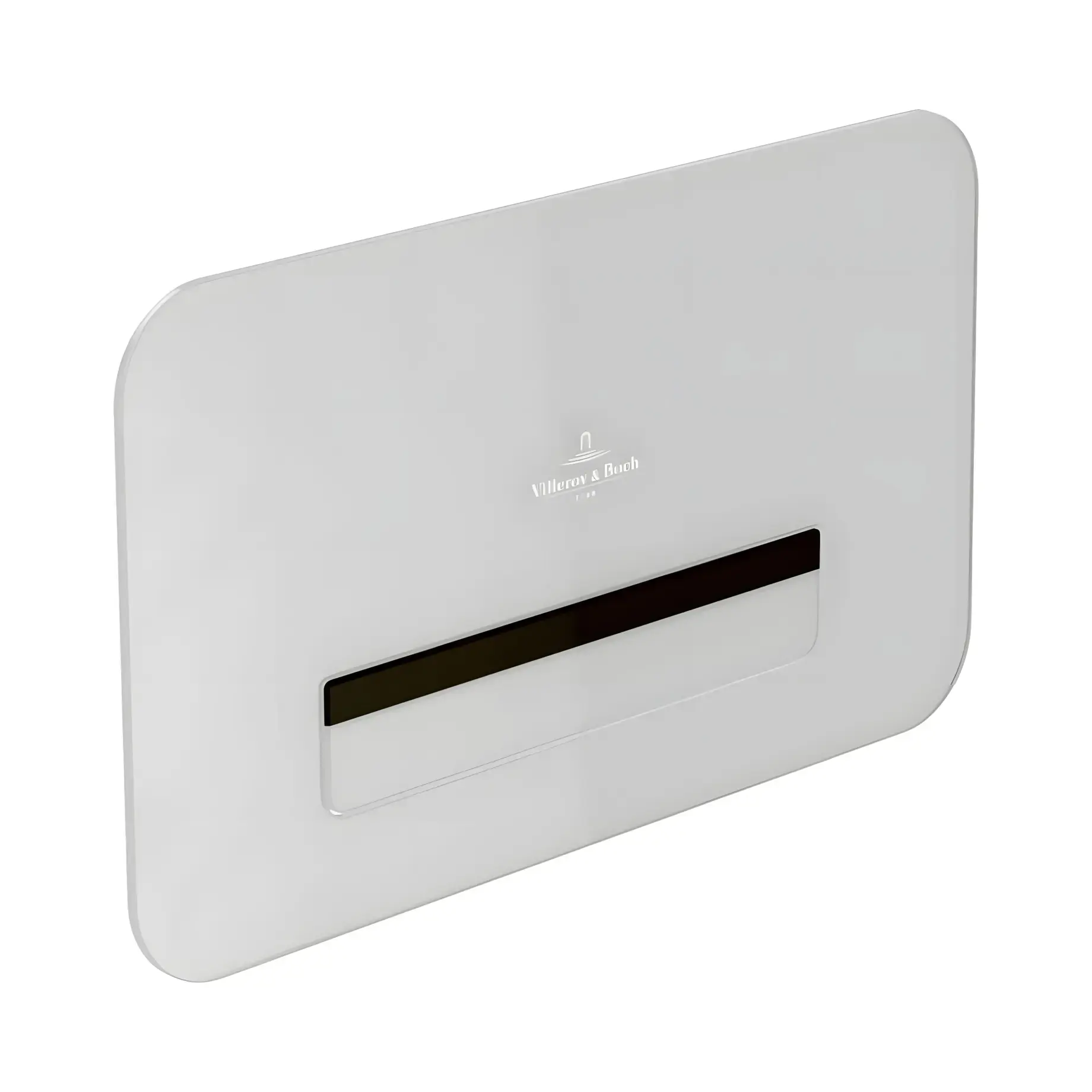 Змивна клавіша ViConnect 200G ProActive+ Villeroy & Boch 922311RE Glass Glossy White — вид спереду