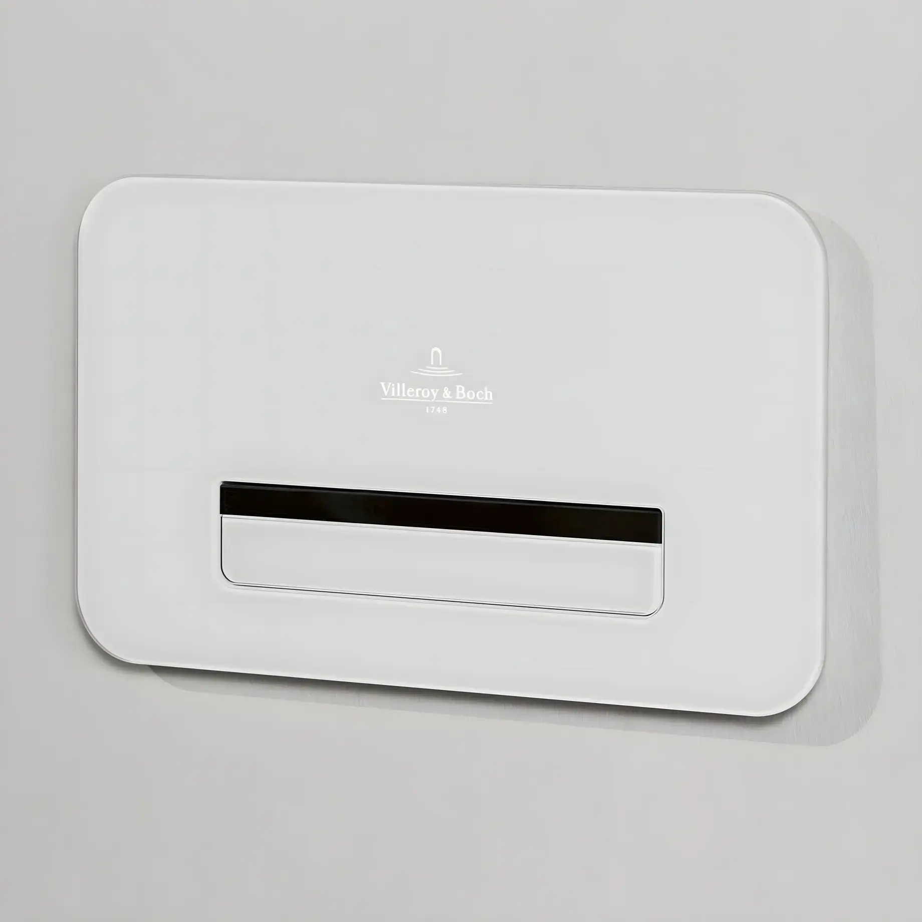 Змивна клавіша ViConnect 200G ProActive+ Villeroy & Boch 922311RE Glass Glossy White — вид ззаду