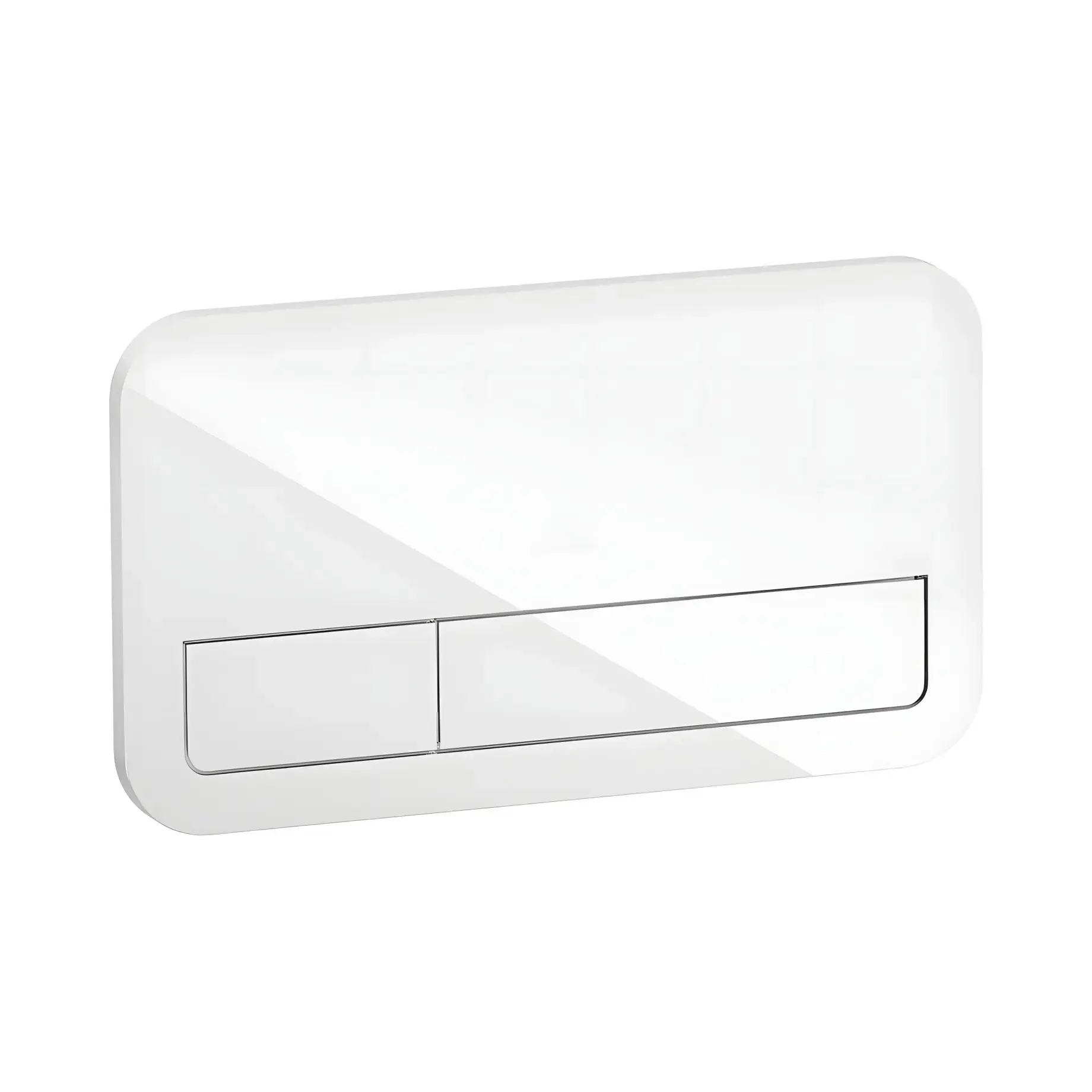 Змивна клавіша ViConnect 200G Villeroy & Boch 922400RE Glass Glossy White — бічний ракурс