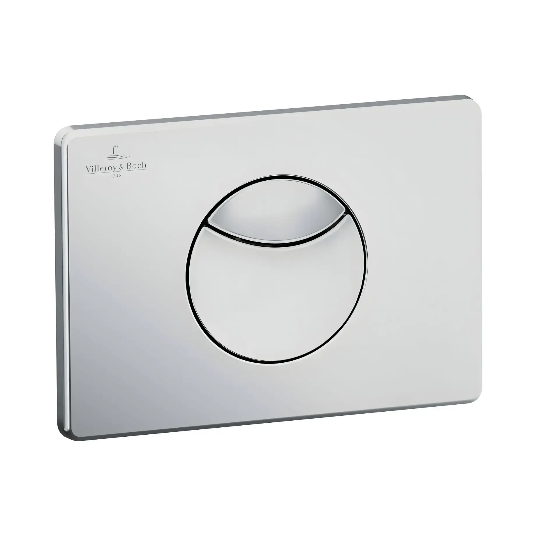 Змивна клавіша ViConnect 100S Villeroy & Boch 92248569 Matt Chrome — вид спереду
