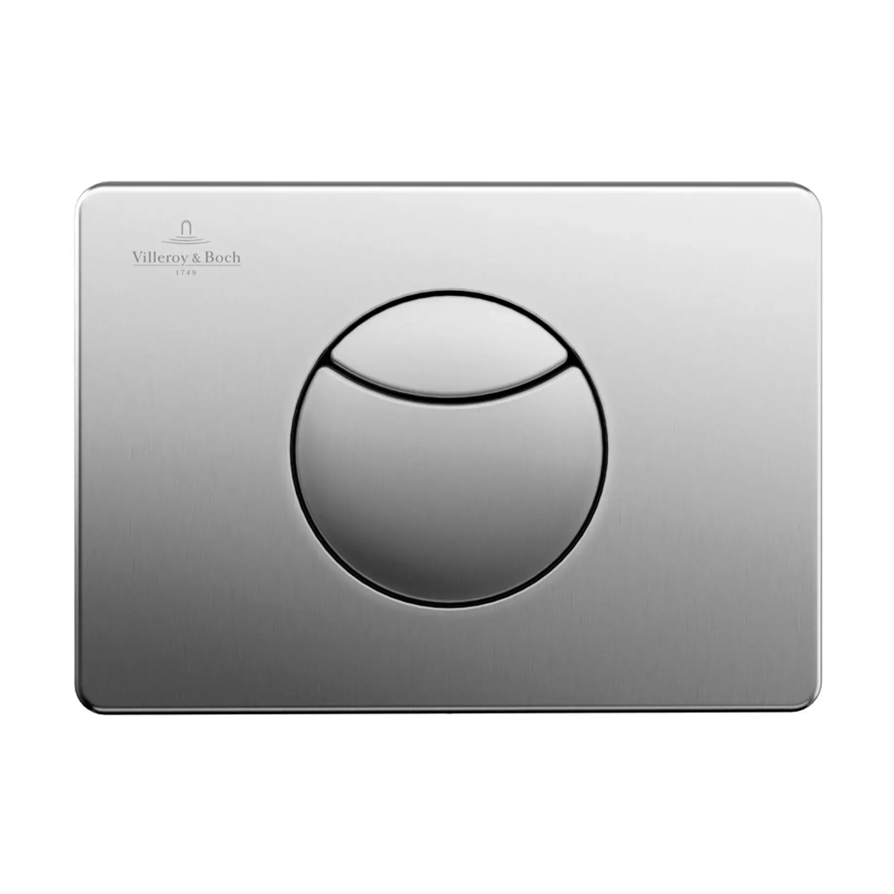 Змивна клавіша ViConnect 100M Villeroy & Boch 922485LC Stainless Steel — вид на білому тлі