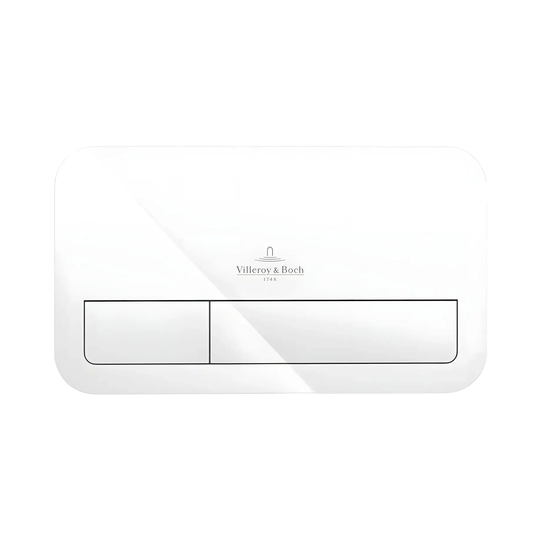 Змивна клавіша ViConnect 200S Villeroy & Boch 92249068 White 25.3 x 14.5 x 1 см — вид на білому тлі