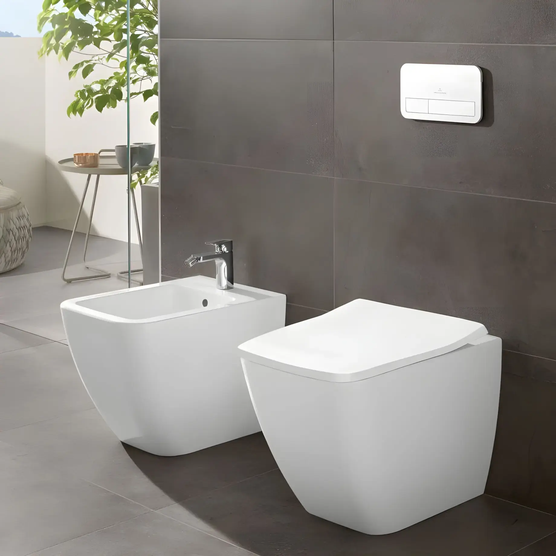 Змивна клавіша ViConnect 200S Villeroy & Boch 92249068 White — бічний ракурс