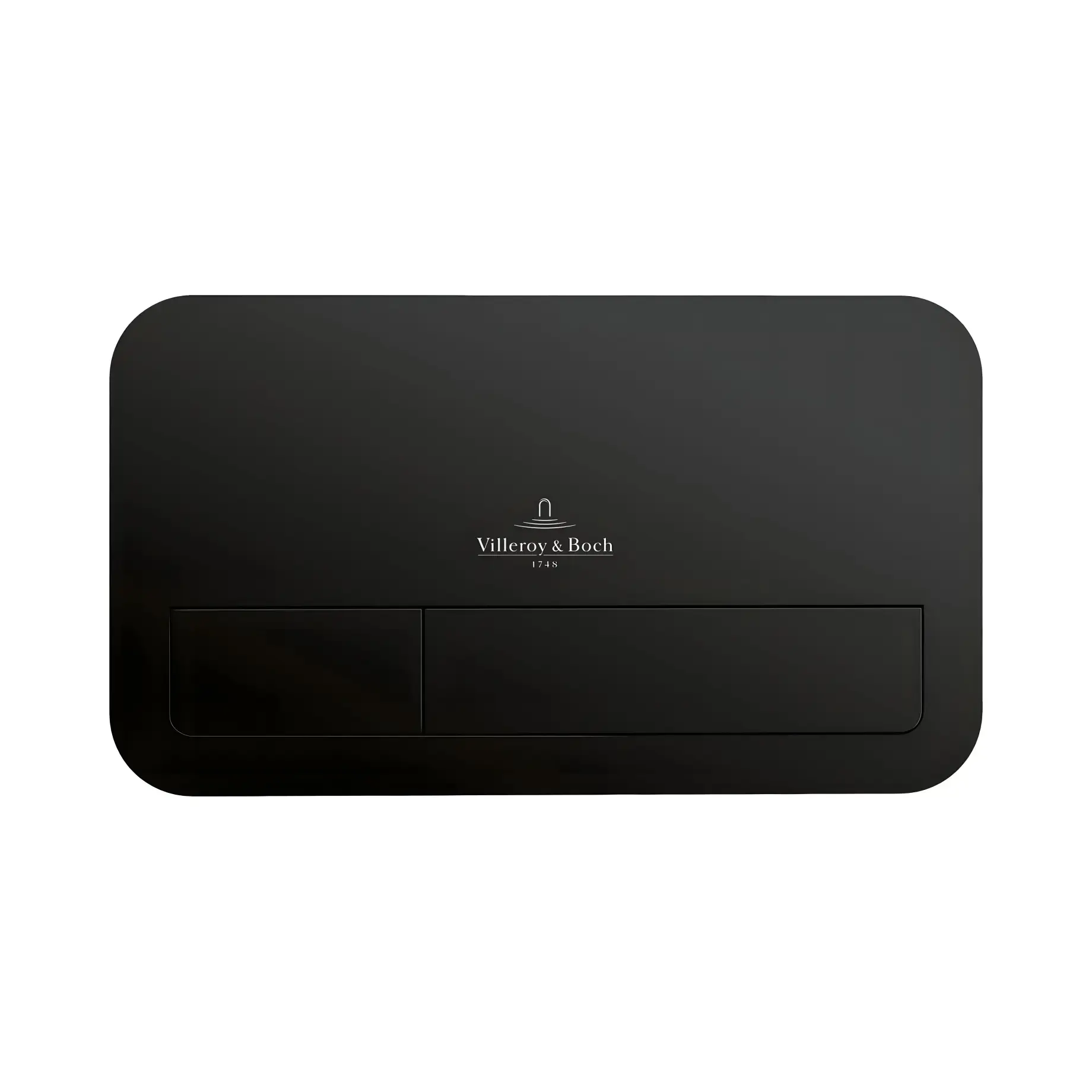 Змивна клавіша ViConnect 200S Villeroy & Boch 922490AN Black Matt 25.3 x 14.5 x 1 см — вид на білому тлі
