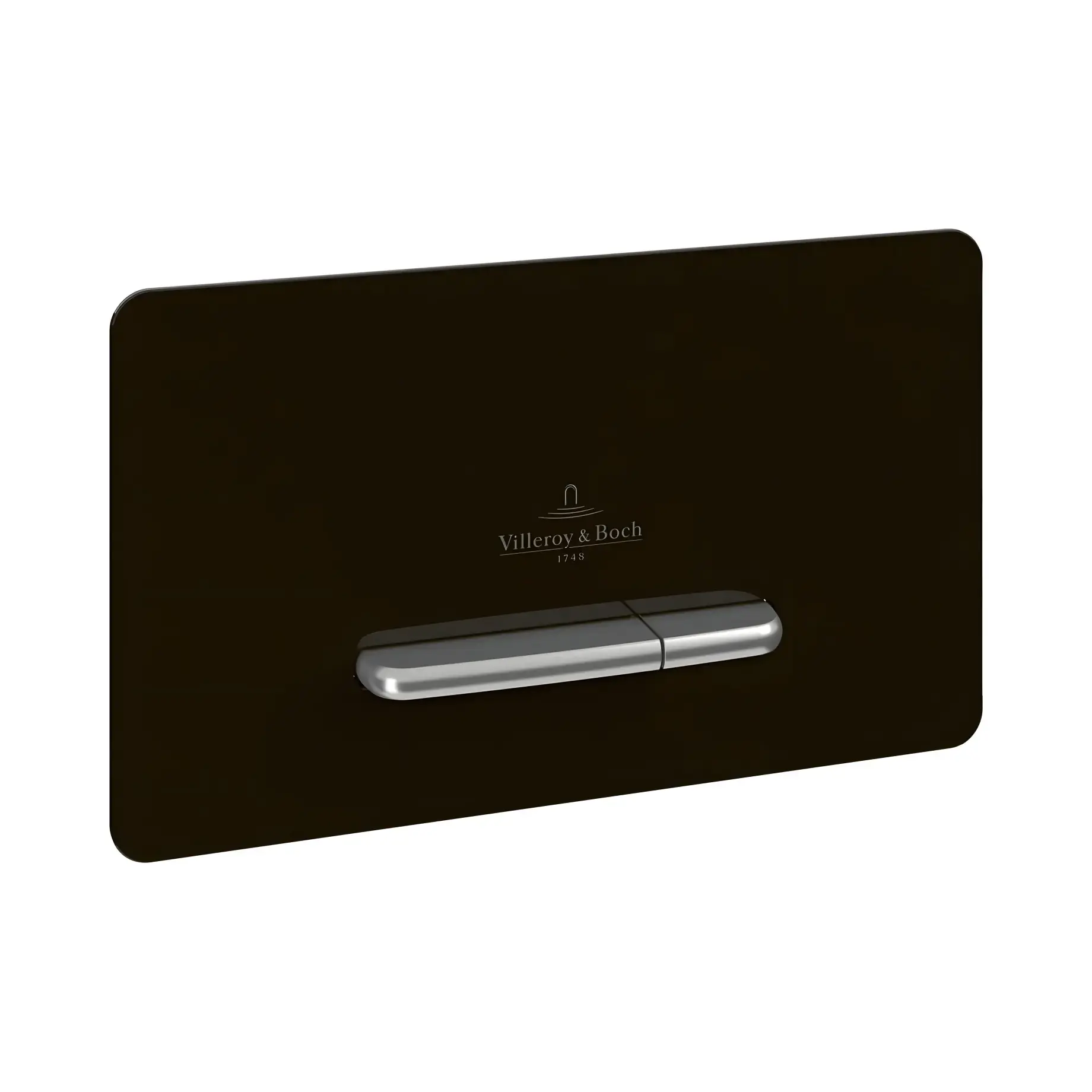 Змивна клавіша Supreo ViConnect Villeroy & Boch V99442RB Glass Glossy Black — вид на білому тлі
