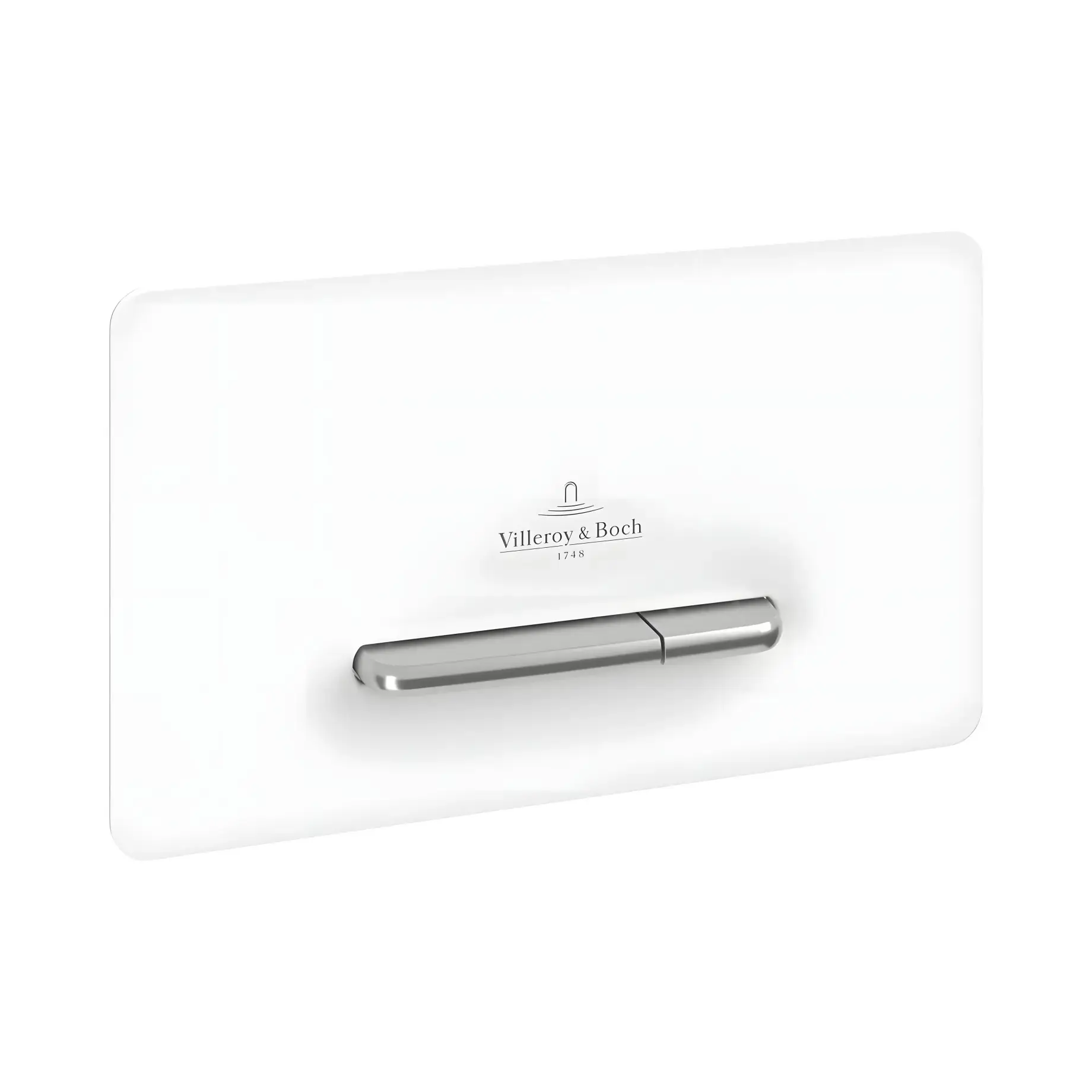 Змивна клавіша Supreo ViConnect Villeroy & Boch V99442RE Glass Glossy White — вид на білому тлі