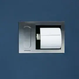 Тримач для туалетного паперу та гідройорж вбудовані CARTATENSO Antoniolupi CARTATENSO (Satinato) Satin Stainless Steel — вид ззаду