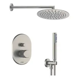 Душова система (прихований монтаж) Tetis Bossini M00821000094008 Brushed Nickel — вид на білому тлі