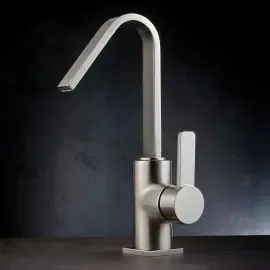 Змішувач для раковини Morse Bugnatese 1013SCNS Nickel Brushed — бічний ракурс