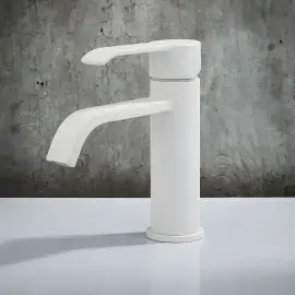 Змішувач для раковини Tess Bugnatese 9613BI White Matt — бічний ракурс