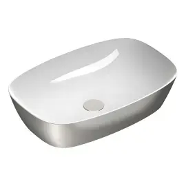 Умивальник Alvea Catalano 0622600041 White / Silver — вид на білому тлі