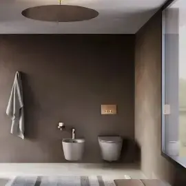 Унітаз підвісний Sfera Catalano 0511550032 + 0551200032 Tortora Satinato — бічний ракурс