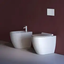 Унітаз підлоговий Sfera Catalano 0514550001 + 0551200001 Bianco Lucido — бічний ракурс