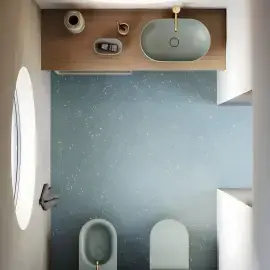 Унітаз підлоговий Sfera Catalano 0514550028 + 0551200028 Acqua — бічний ракурс