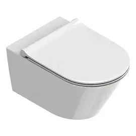 Унітаз підвісний Zero Catalano 0111550001 + 0551200001 Bianco Lucido — вид на білому тлі
