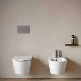 Унітаз підвісний Zero Catalano 0111550001 + 0551200001 Bianco Lucido — у встановленому вигляді