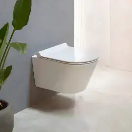 Унітаз підвісний Zero Catalano 0111550001 + 0551200001 Bianco Lucido — вид спереду