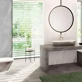 Унітаз підвісний Zero Catalano 0111550041 + 0551200001 Bianco / Argento — бічний ракурс